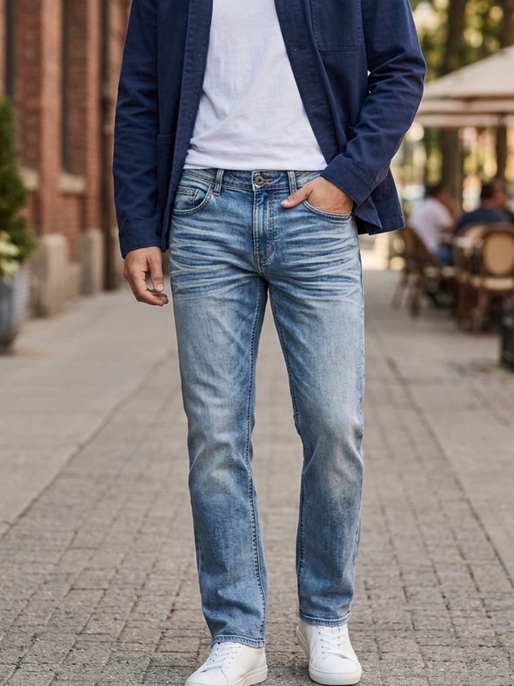 Buffalo David Bitton Men's strait stretch Jeans waist 34” length 32” insm 10.5”